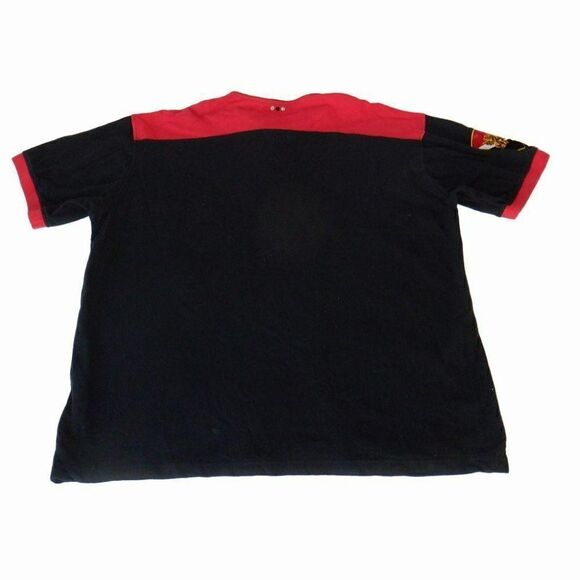 Coogi Australia British flag black red color panel crest embroidery polo top - Picture 2 of 5